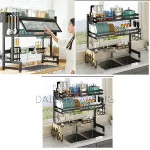 Premium Over-the-Sink Kitchen Dish Drying Rack and Storage Organizer