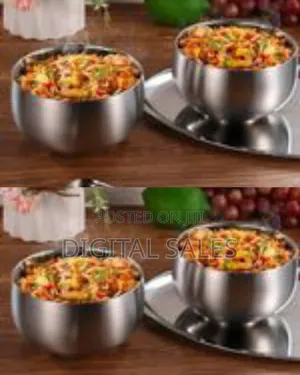 Durable Stainless Steel Double-Wall Bowl Set (12-Piece)