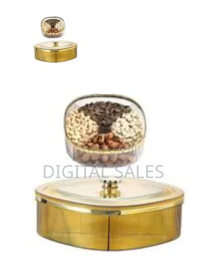 Elegant Multi-Compartment Snack Serving Tray With Transparent