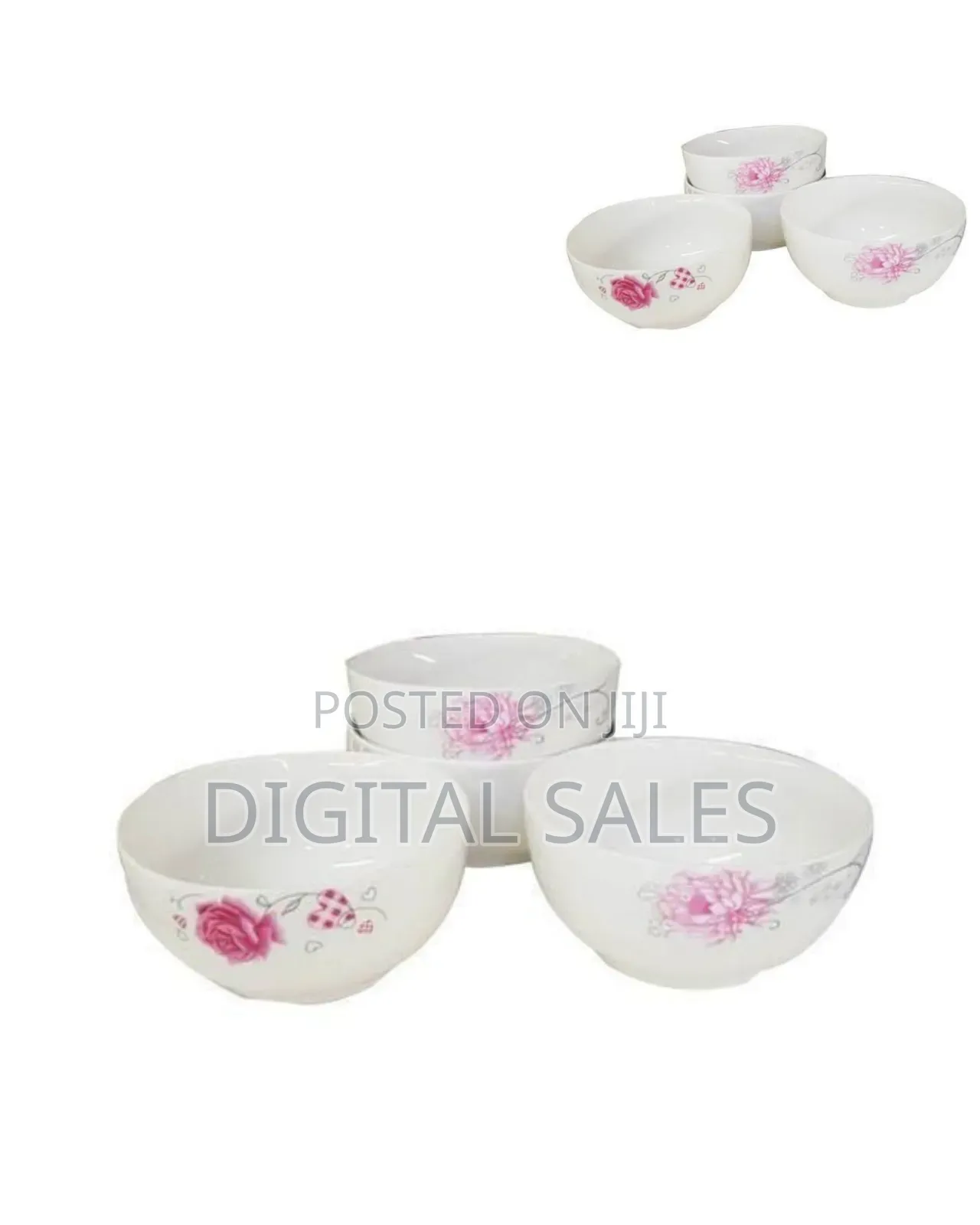 Set of 6 Ceramic Soup Bowls - Multicolor##
