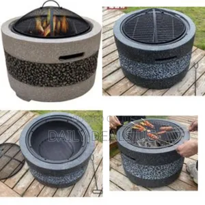 Outdoor Fire Pit Grill - Multicolor