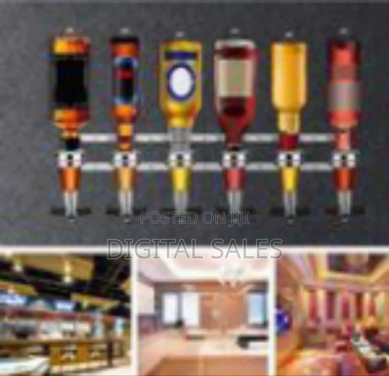 Professional Wall-Mounted Drink Dispenser Rack - Multicolor