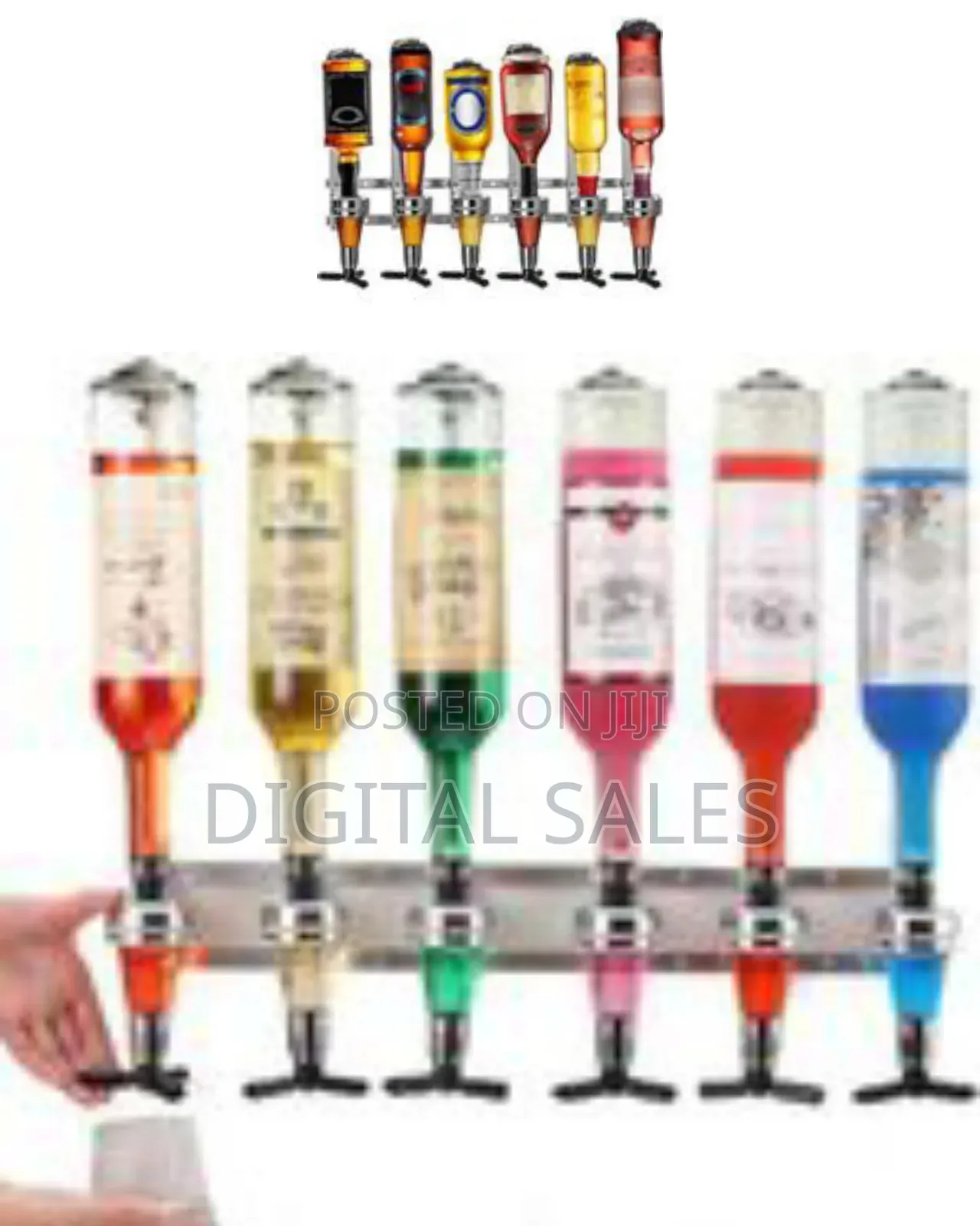 Professional Wall-Mounted Drink Dispenser Rack - Multicolor