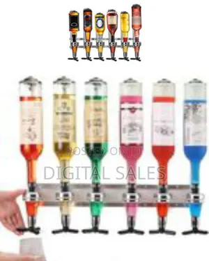 Professional Wall-Mounted Drink Dispenser Rack - Multicolor
