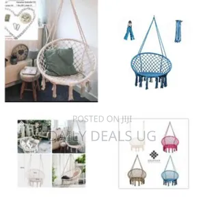 Macrame Hammock Chair Swing With Hanging Kit - Multicolor