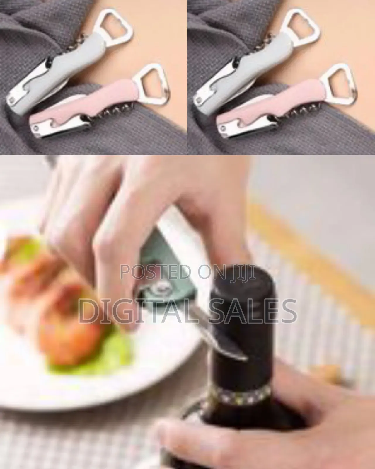 Multi-Functional Pocket Tool With Bottle Opener and Corkscrew