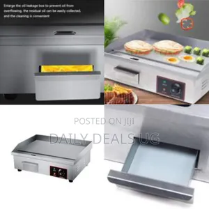 Commercial Heavy-Duty Electric Countertop Griddle - Multicolor