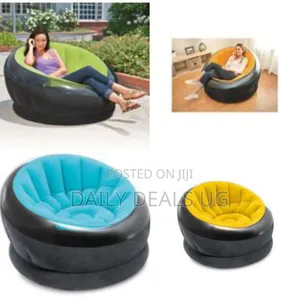 Inflatable Lounge Chair for Indoor Outdoor Use - Multicolor