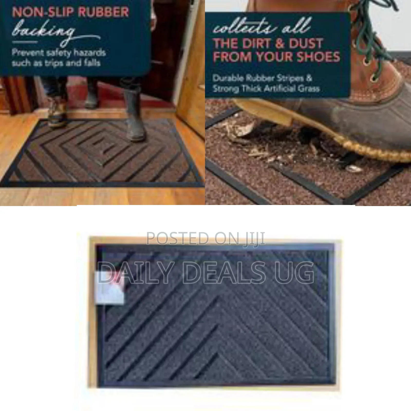 Polyester Doormat With Rubber Base - Multicolor