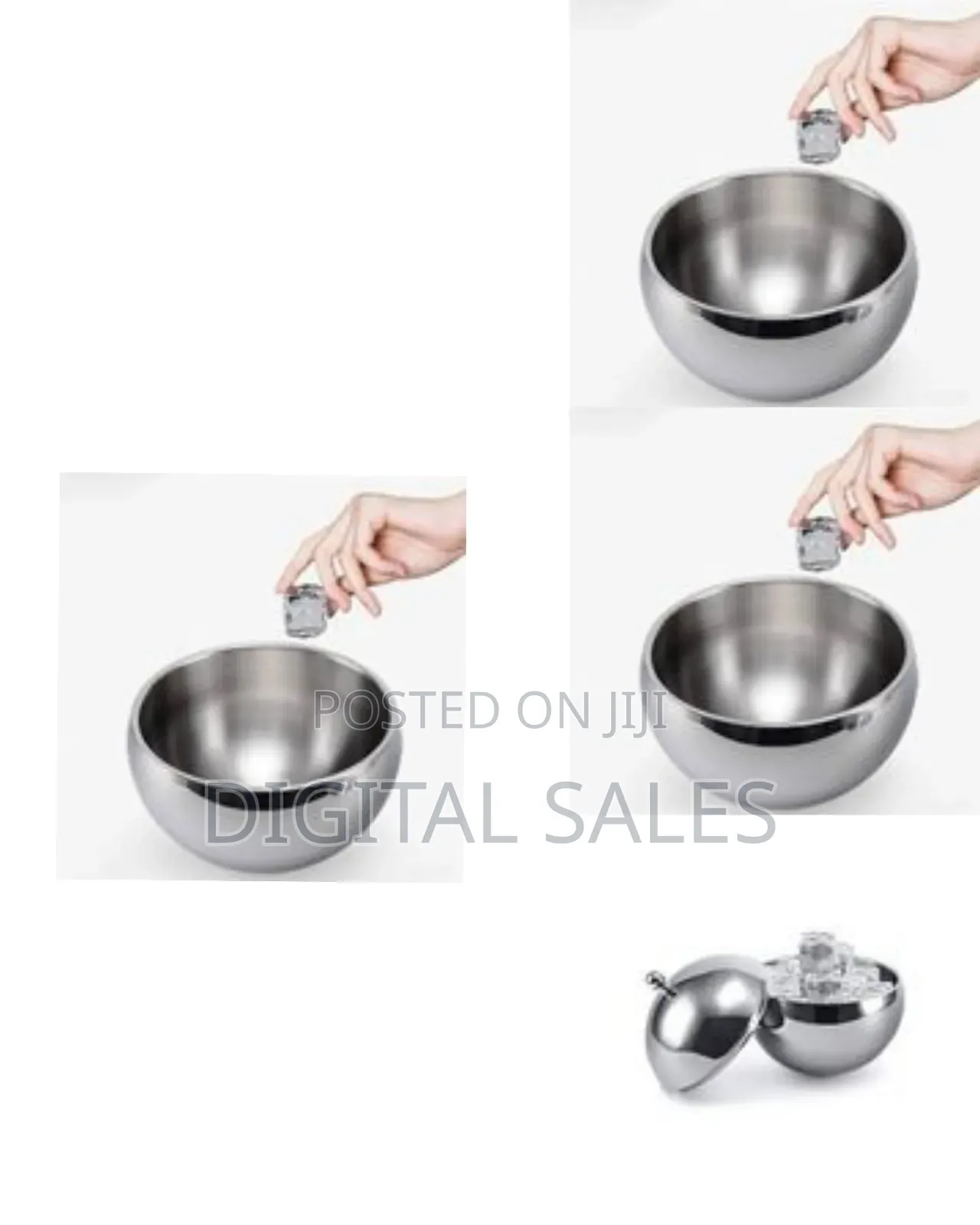 Modern Stainless Steel Sphere Ice Bucket