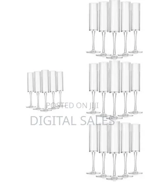 6 Piece Set of Elegant Wine Glasses With Long Stem