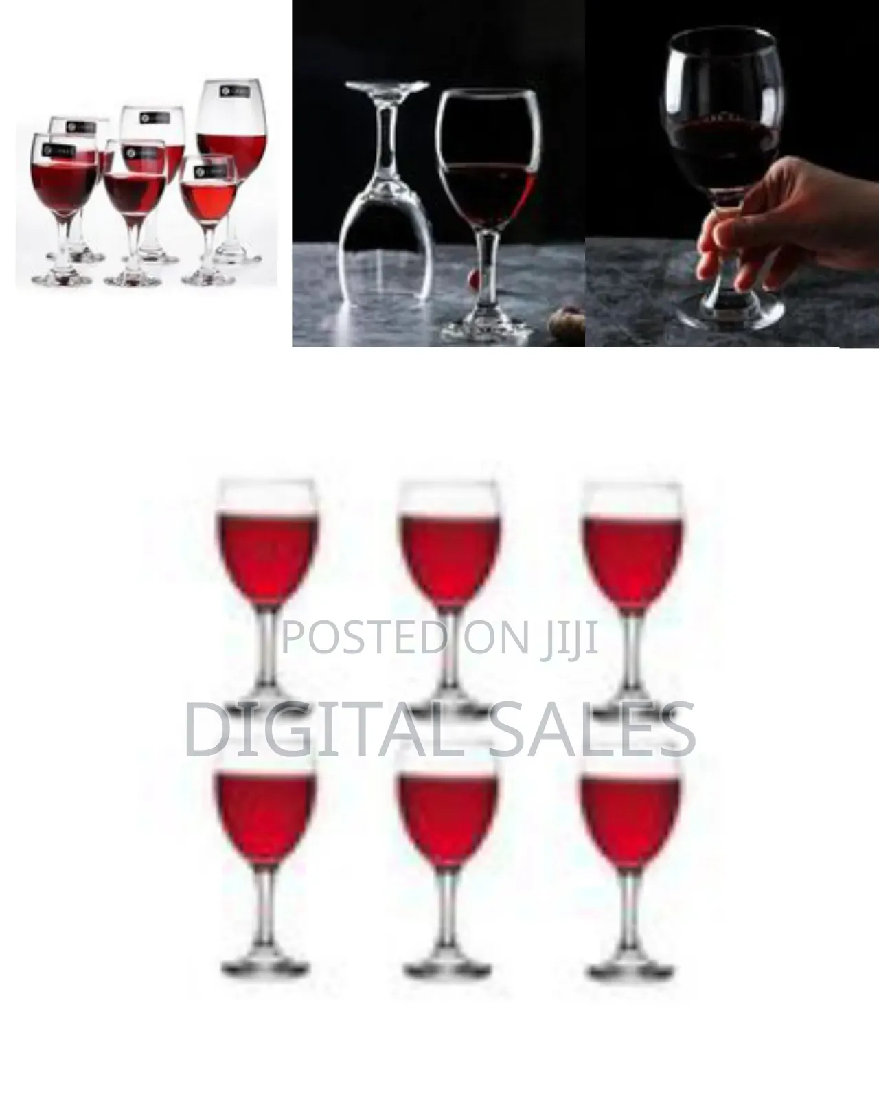 6 Pieces of Strong Wine Glasses