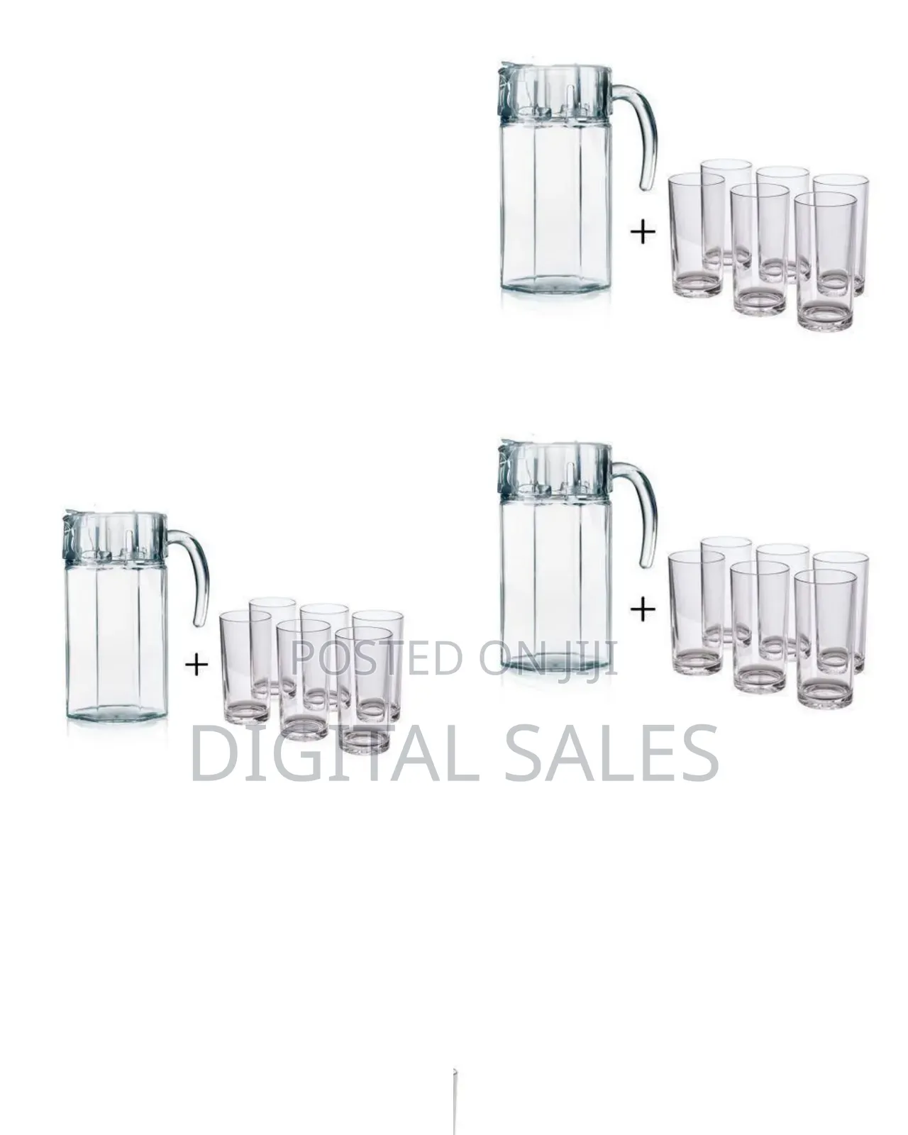 6 Drinking Glasses Plus 1 Glass
