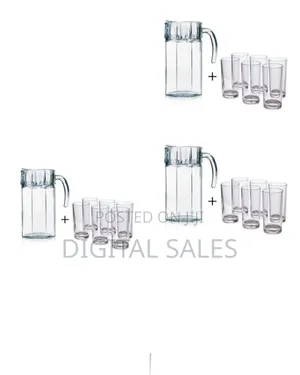 6 Drinking Glasses Plus 1 Glass