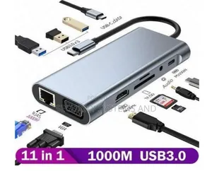 Usb C Hub, 11 In 1 Dongle With Hdmi, Vga, Type C,Usb 3.0,Ethernet
