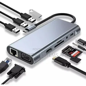 Usb C Hub, 11 In 1 Dongle With Hdmi, Vga, Type C,Usb 3.0,Ethernet