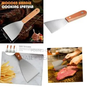 Durable Wooden Handle Cooking Spatula for Grilling Griddle Use