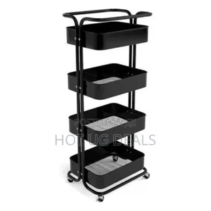 4 Tier Kitchen,Bedroom, Bathroom Storage Rack Basket Trolley Organizer