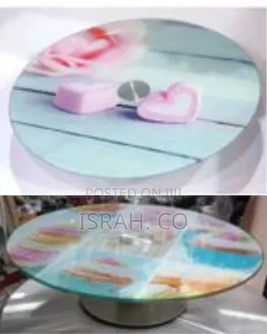 Mini Cake Turntable With Glass Top
