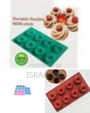 Spiral Swirl Design Silicone Candy / Chocolate Mold - Multicolor