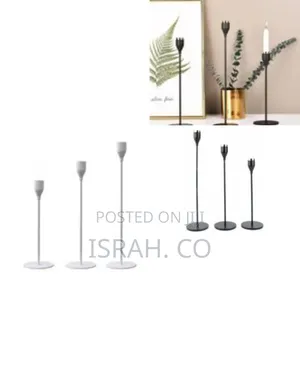 Modern Metal Taper Candle Holder Set (3-Piece)