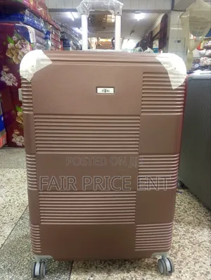 Original Rubber Plastic Suitcases. Extra Large.( Brown)