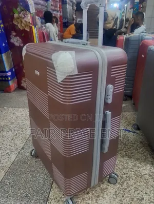 Original Rubber Plastic Suitcases. Extra Large.( Brown)