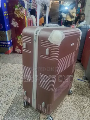 Original Rubber Plastic Suitcases. Extra Large.( Brown)