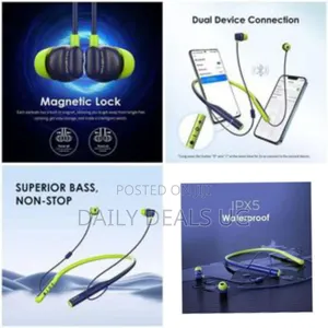 Oraimo Superior Bass Wireless Neckband Earphones - Non-Stop Sound