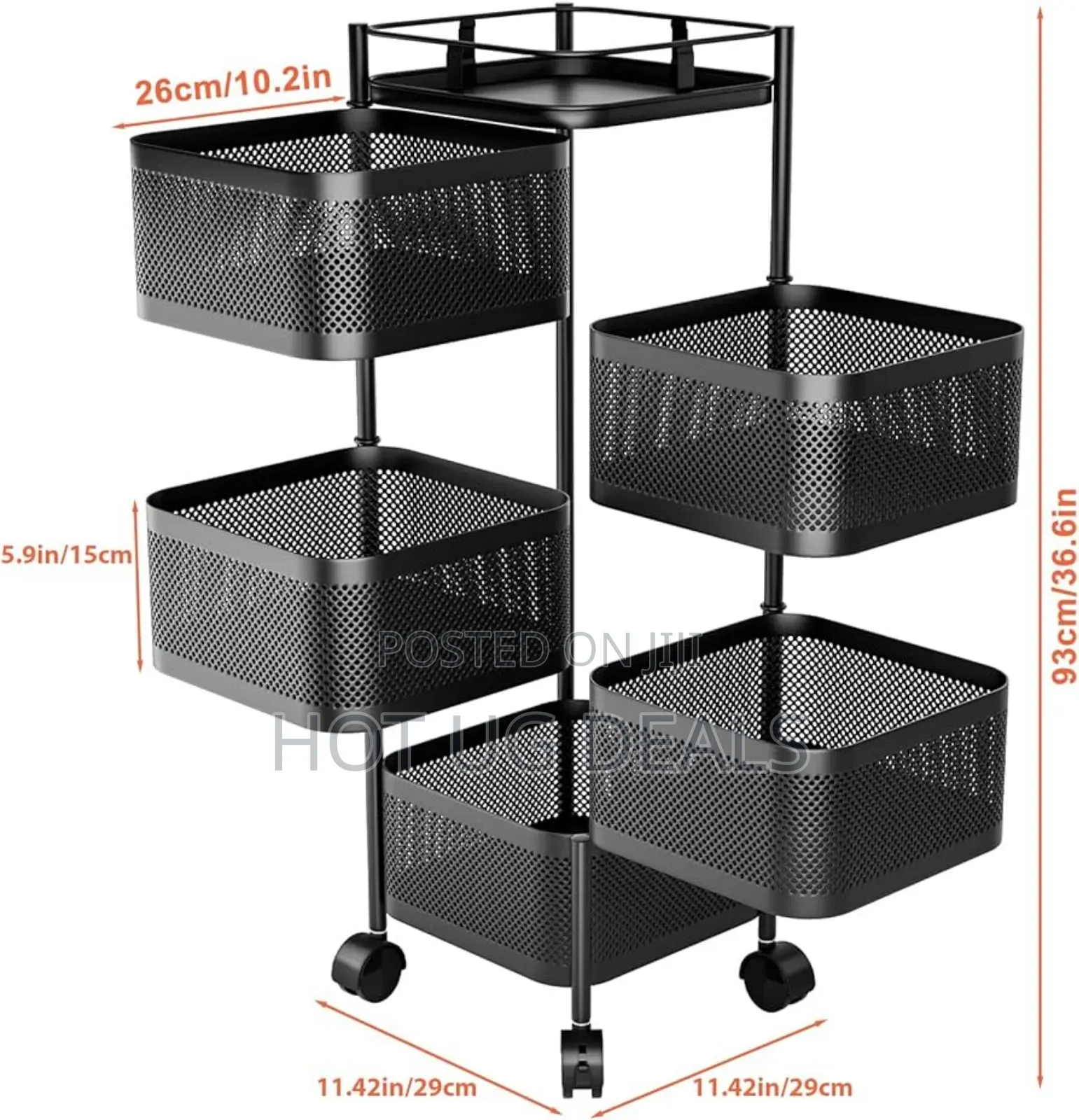 5 Tier Rack Bathroom, Kitchen, Office Storage Rack Organiser