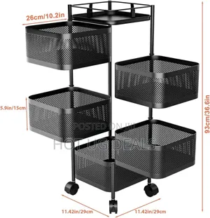 5 Tier Rack Bathroom, Kitchen, Office Storage Rack Organiser
