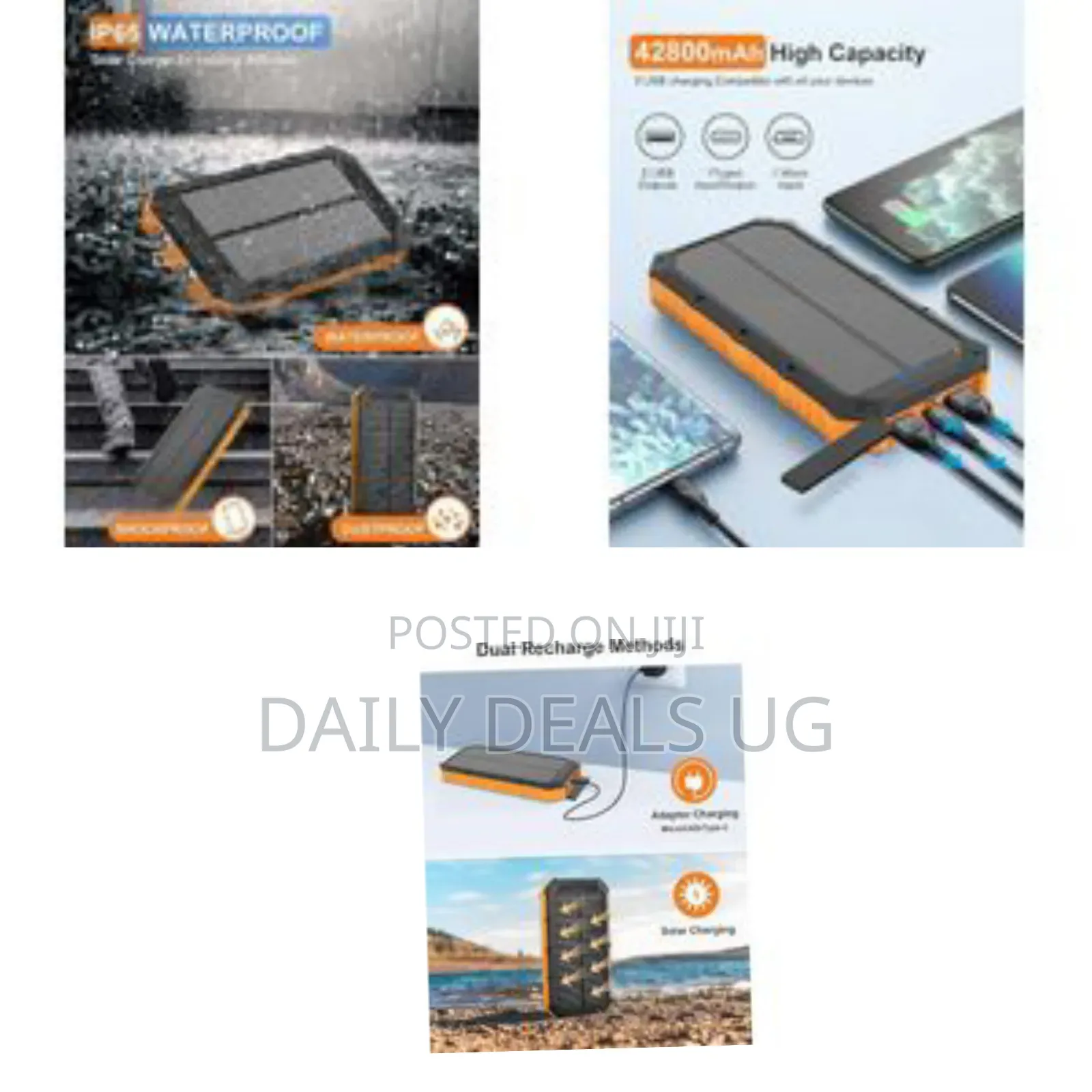 Promate Rugged Ecolight Solar Power Bank (20000mah)