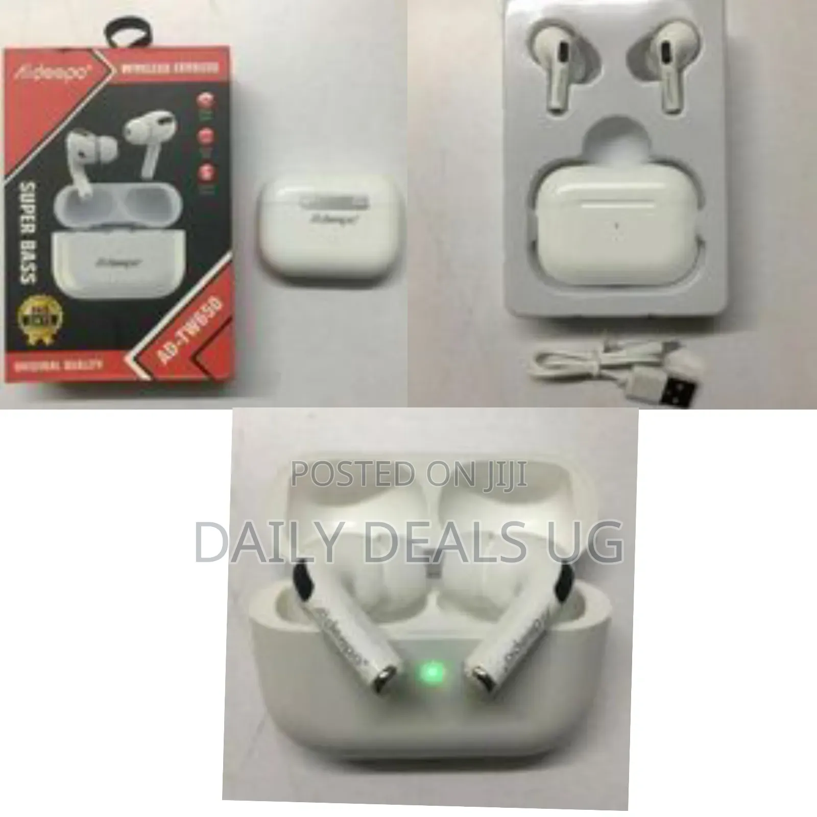 Aldeepo Super Bass Wireless Earbuds With Very Clear Sound - Multicolor