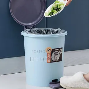 12l Plastic Pedal-Operated Trash Can or Waste Bin.