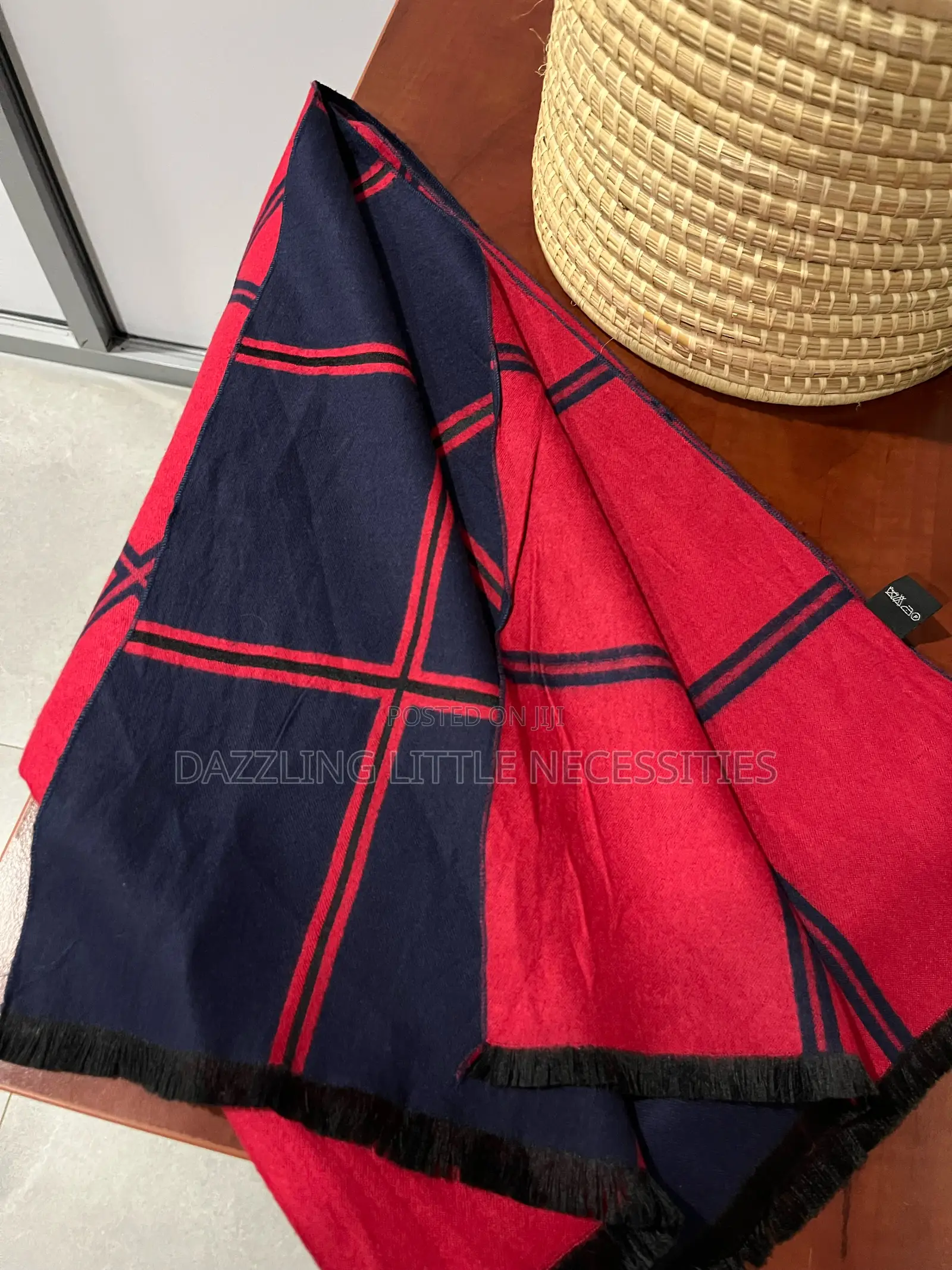 Jorine 2-Sided Woolen Pattern Scarf - Unisex