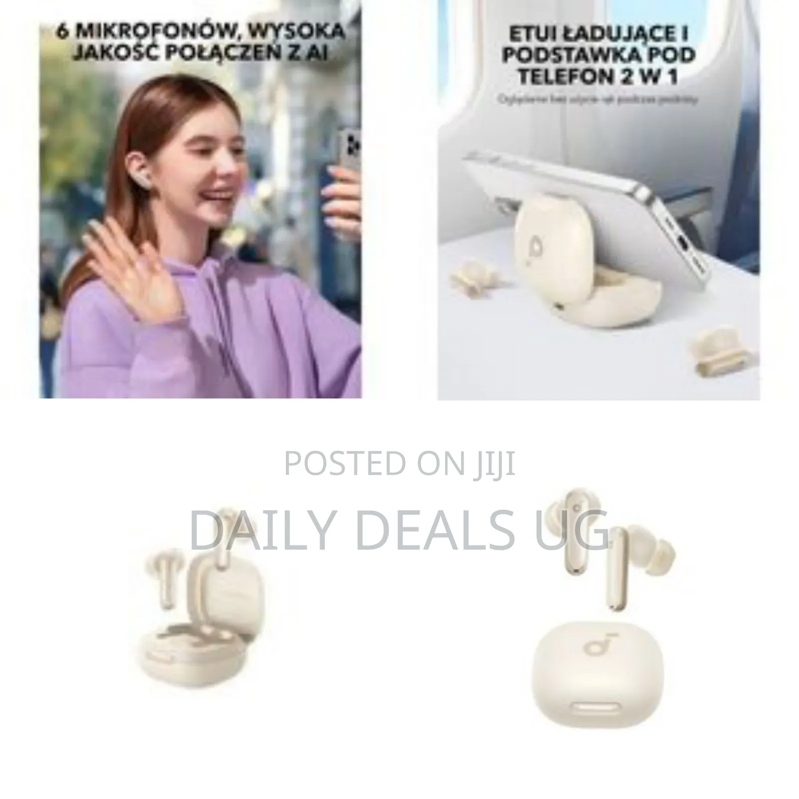 True Wireless Earbuds With Charging Case - Multicolor