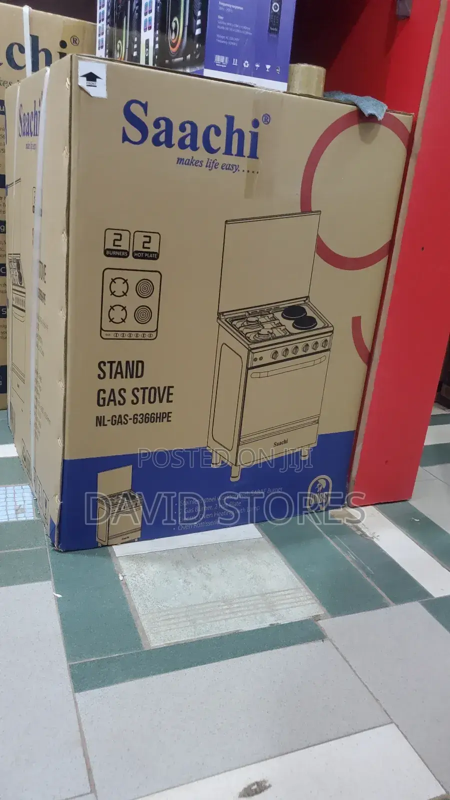 Saachi 60×60 Cooker (2 by 2) Nl-Gas6366hpe