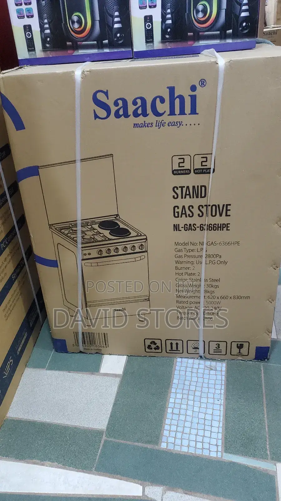 Saachi 60×60 Cooker (2 by 2) Nl-Gas6366hpe