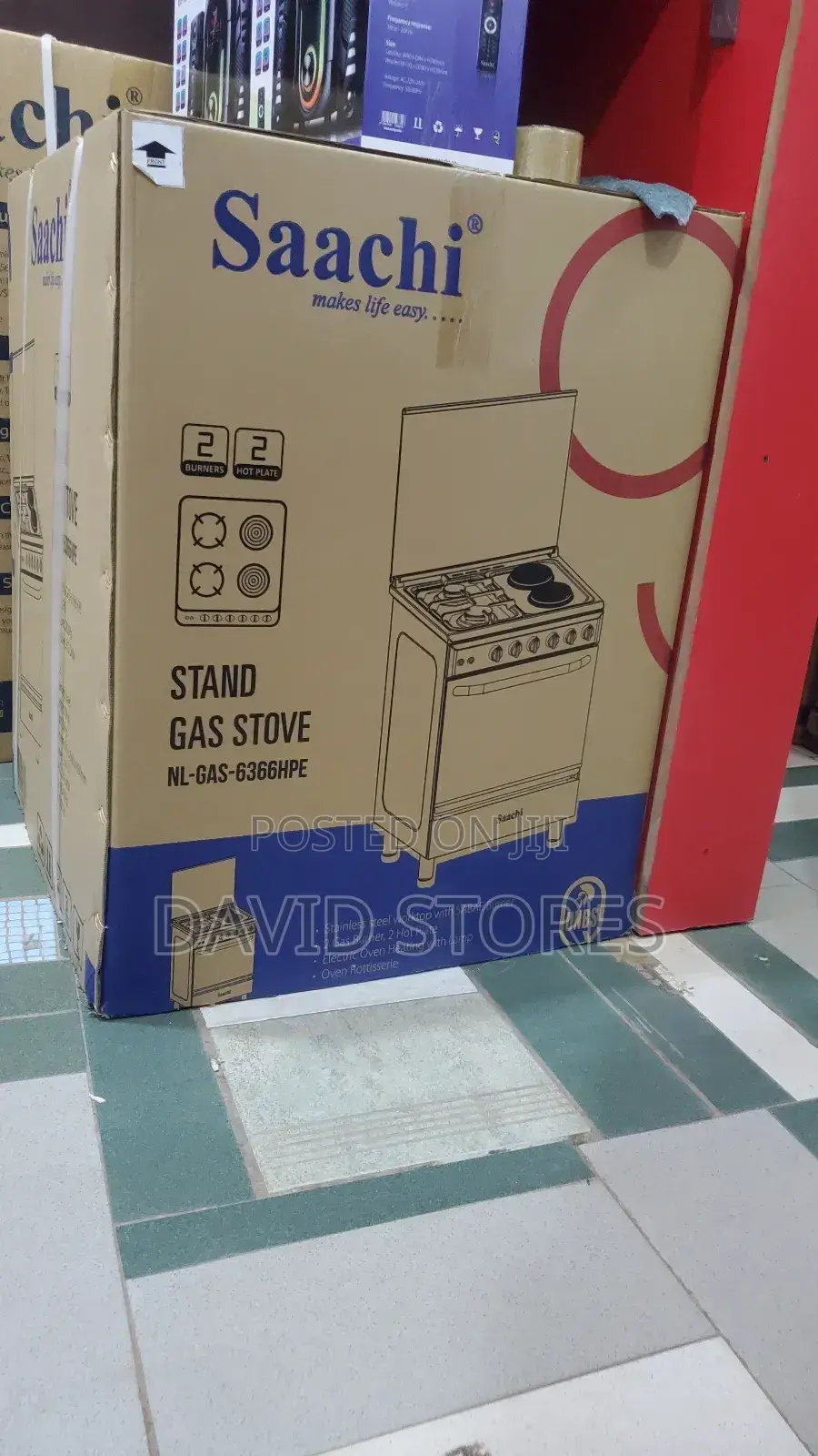 Saachi 60×60 Cooker (2 by 2) Nl-Gas6366hpe