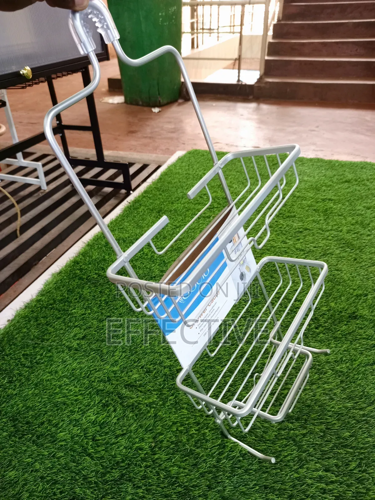 Rust-Resistant Steel Shower Caddy.