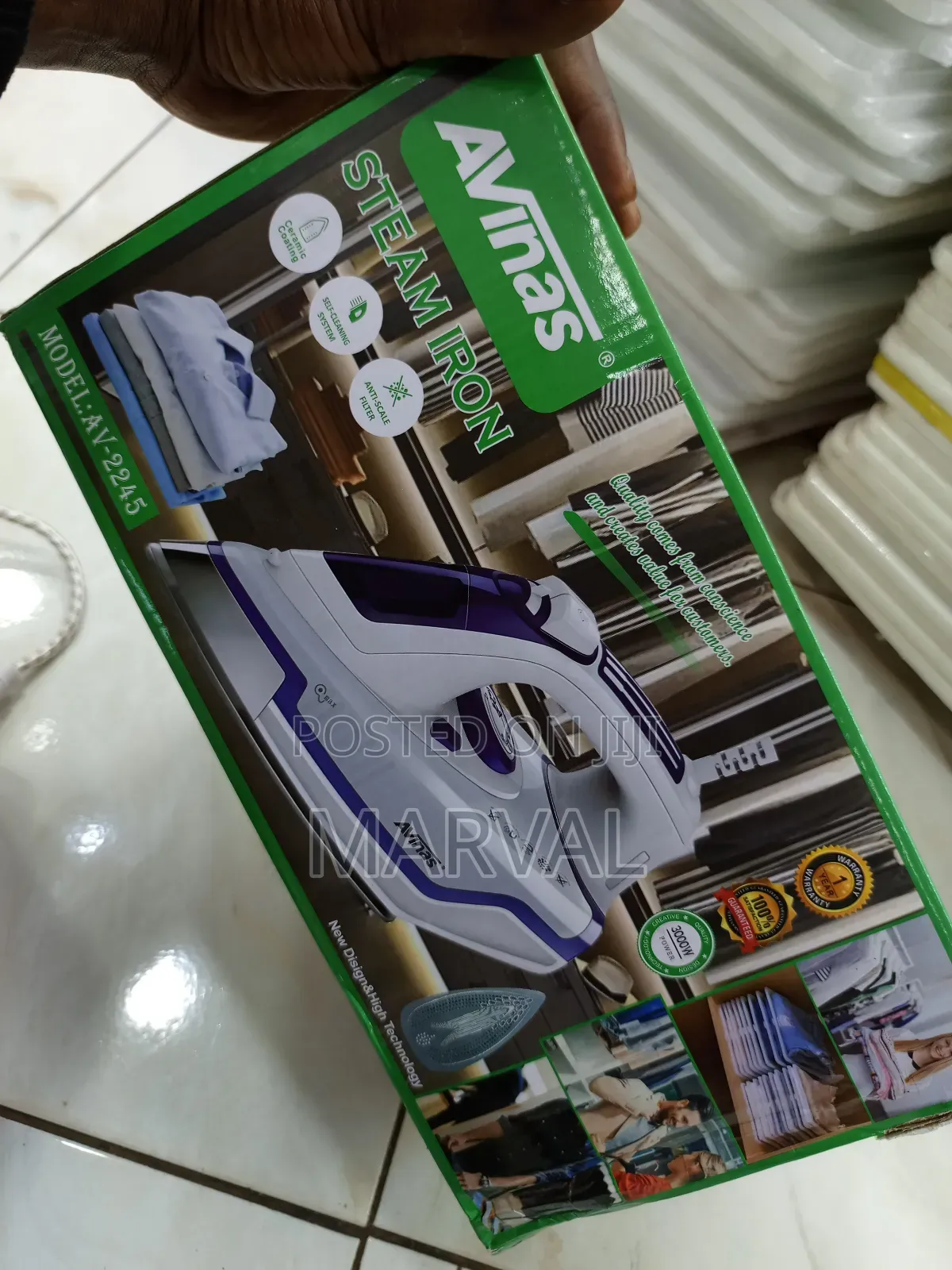 Avinas Professional Steam Iron, Model Av-2245. 3000w