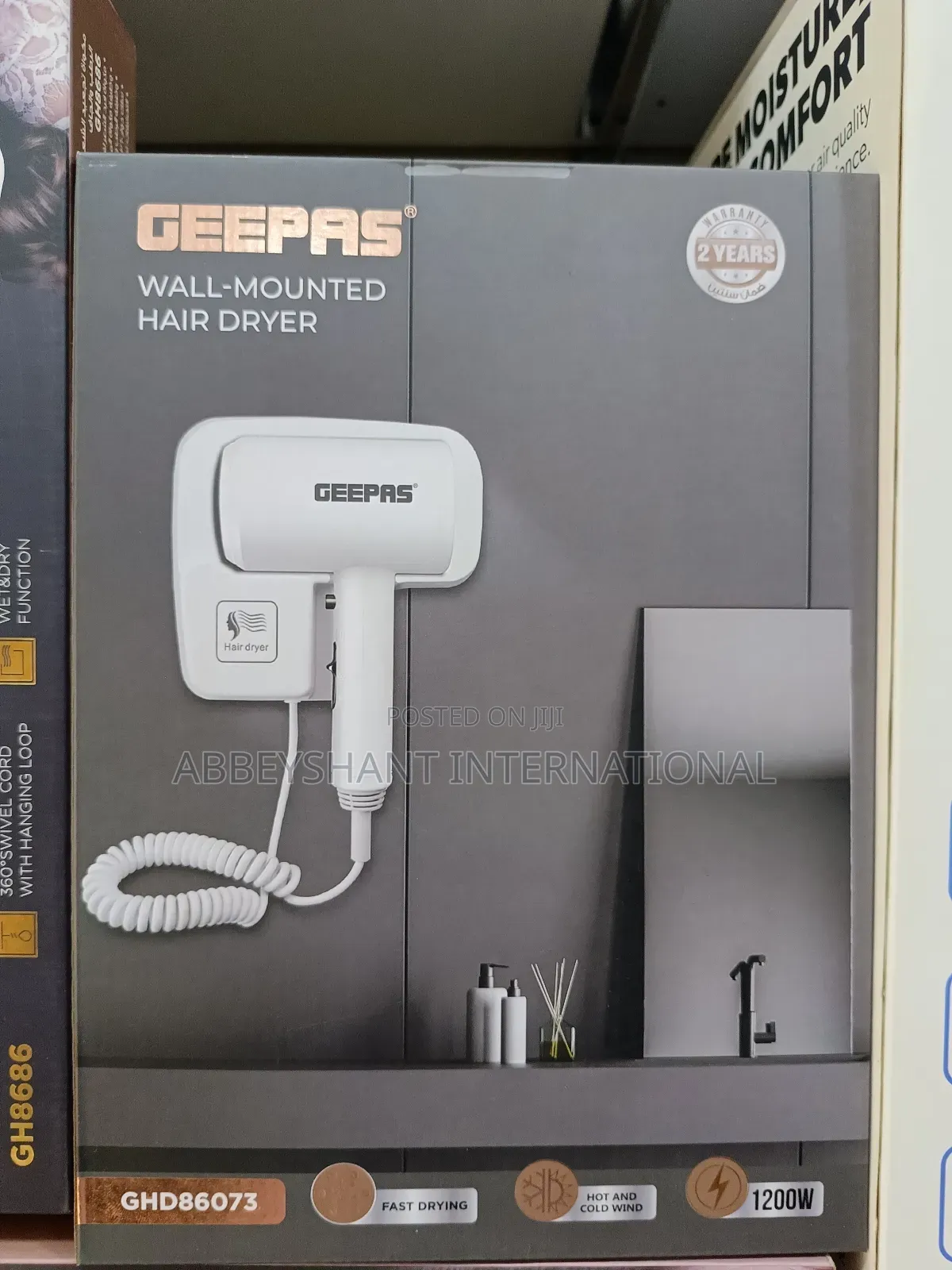 Geepas Wall Mounted Hair Dryer