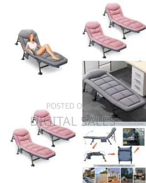 Deluxe Padded Folding Recliner Lounge Cot