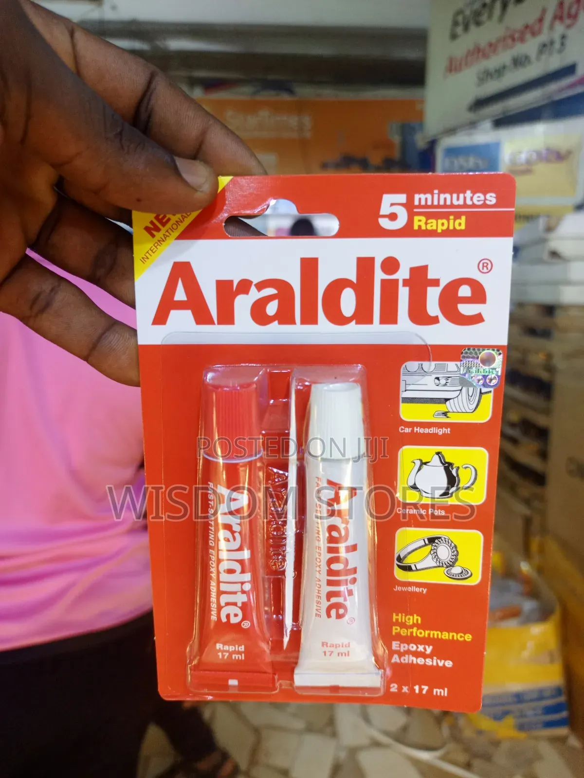 Araldite Rapid Epoxy Adhesive.