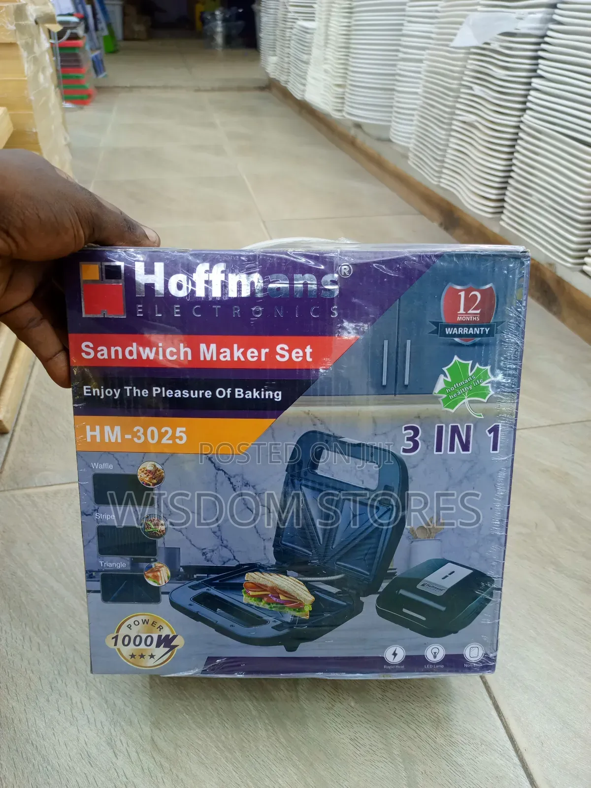 Hoffmans 3-in-1 Sandwich Maker Set