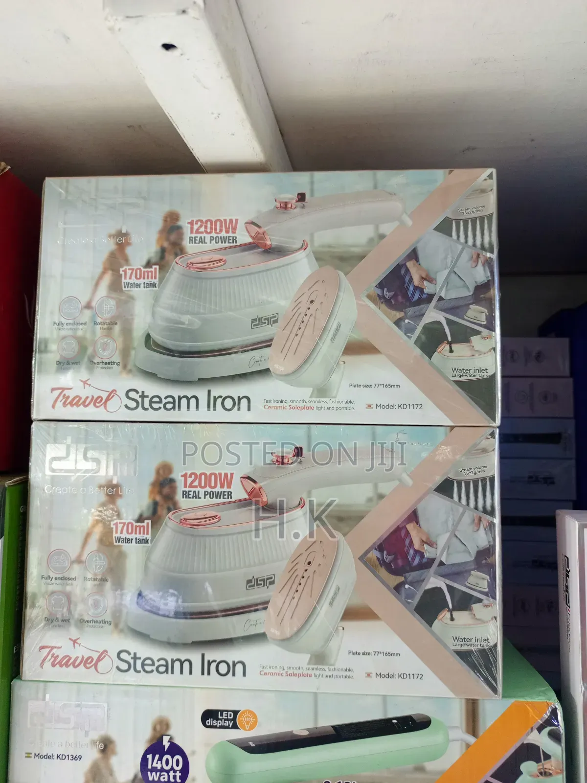 DSP Travel Steam Iron, Model Kd1172.