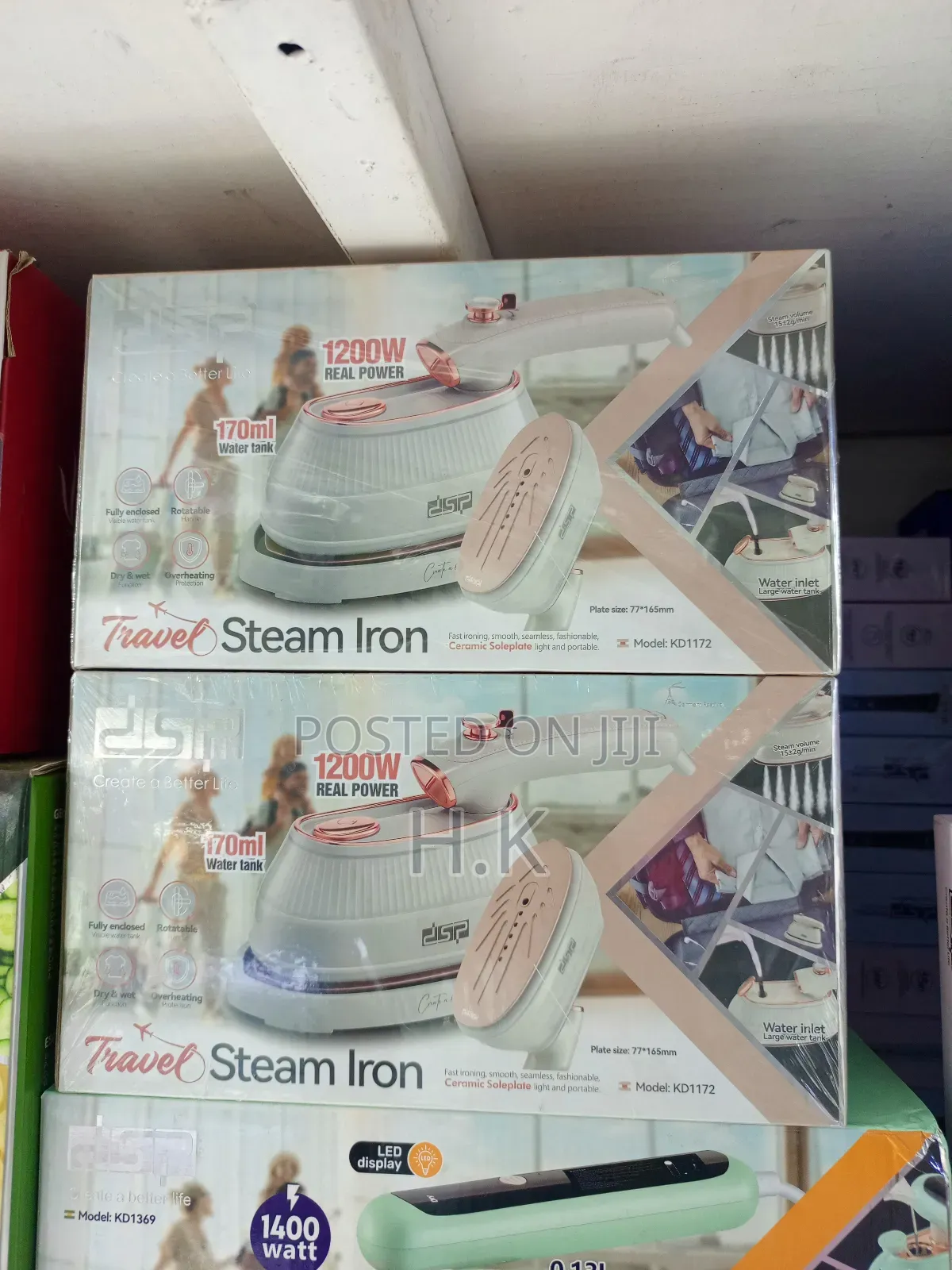 DSP Travel Steam Iron, Model Kd1172.