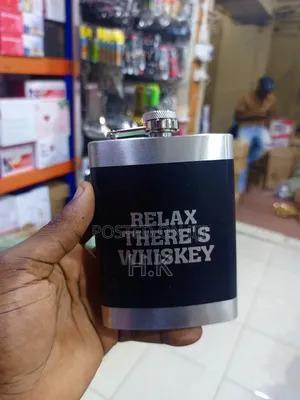 Relax There's Whiskey Hip Flask.