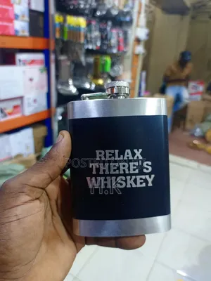 Relax There's Whiskey Hip Flask.