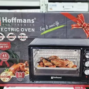 Hoffmans 45l/ 45 Liters Electric Oven With Rotisserie - Black